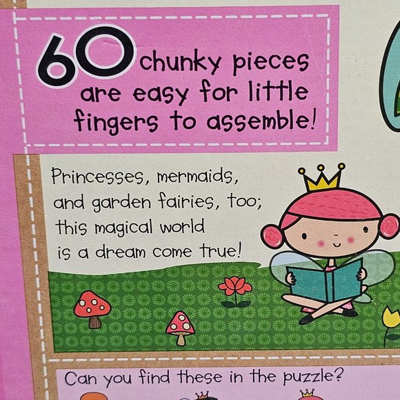 Princess Fairyland Giant Floor Giant Floor Puzzle 2 X 3 Feet Green Start 60 pcs - Picture 11 of 16